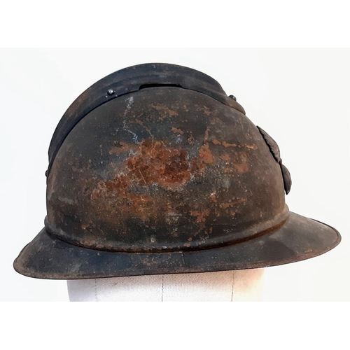 251 - WW1 French 1915 Model Infantry Casque De Adriane Helmet. Somme Barn Find. Nice un-messed about with ... 