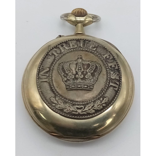 342 - WW1 German Soldiers Trench Art Goliath Pocket Watch. These larger pocket watches were often used by ... 