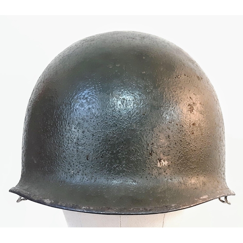 349 - WW2 US M1 Helmet Made by McCord. The shell is batched marked 1266D which means it was made Nov-Dec 1... 