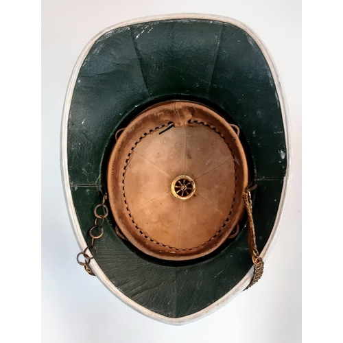 440 - 1960 Dated Royal Marines Band Pith Helmet. Complete with liner, badge, chin strap and top pommel. Ve... 