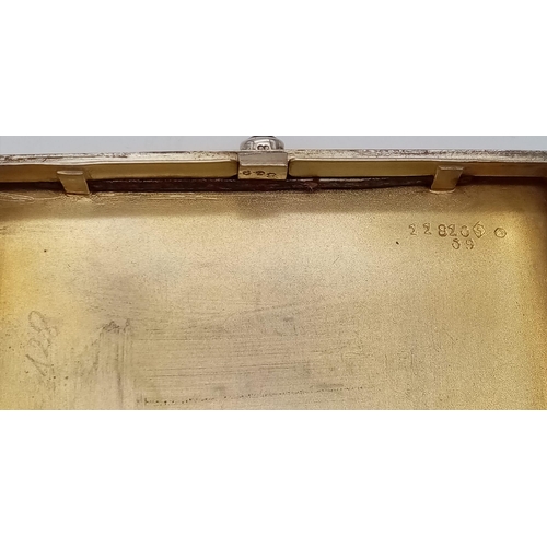 49 - WW2 Austrian Hallmarked Silver Cigarette Case. Hand Engrave “1944 Panzer Division Totemkopf”