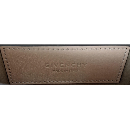 199 - A Givenchy Mini GV3 Pink Cross Body Bag with Gold-Tone Hardware. Leather Exterior with Tonal Suede T... 