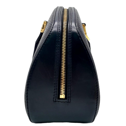 81 - A Louis Vuitton Black 'Jasmin' Handbag. Epi leather exterior with gold-toned hardware, two rolled le... 