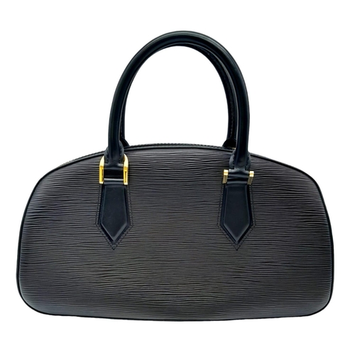 81 - A Louis Vuitton Black 'Jasmin' Handbag. Epi leather exterior with gold-toned hardware, two rolled le... 