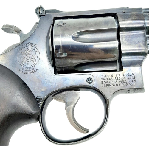 192 - A Smith and Wesson .45 Calibre Revolver. This USA made pistol has a 4 inch barrel with a nice dark g... 