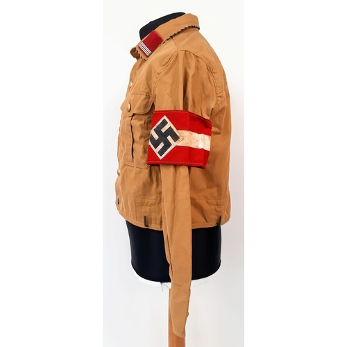 35 - 3 rd Reich Hitler Youth Jacket & Arm Band.