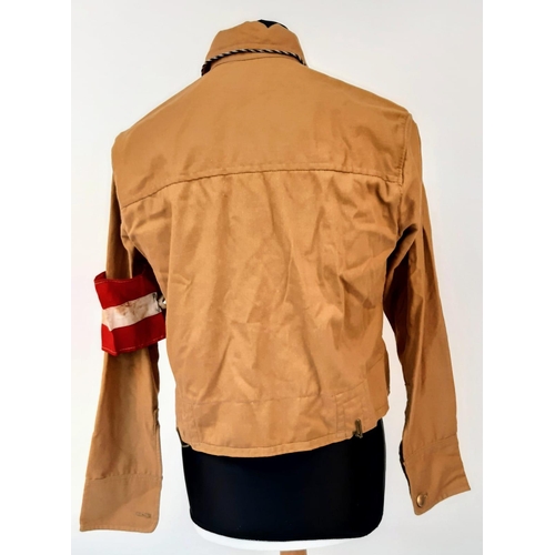 35 - 3 rd Reich Hitler Youth Jacket & Arm Band.