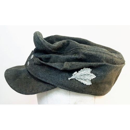 42 - 3 rd Reich Waffen SS M34 Ersatz (enonomey) “Blanket” Cap. Thus named because they were made from old... 