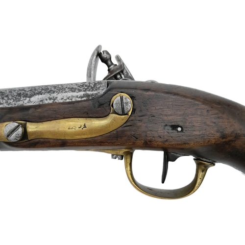 55 - French 1 st Empire Napoleonic Pistolet Modèle XIII Flintlock Cavalry Pistol Circa 1806-1814. Maker: ... 