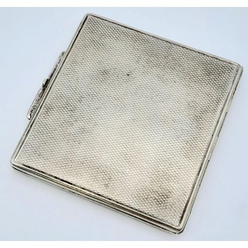 1058 - WW1 Imperial German Heavy Silver-Plated Pill Case with an Iron Cross of the lid.