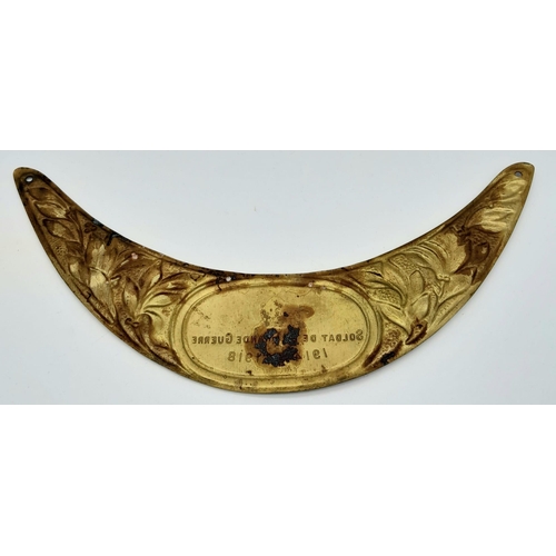 1093 - WW1 French Veterans Helmet Plaque.