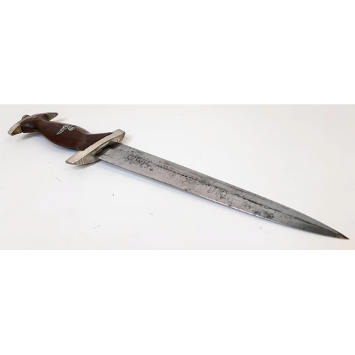 202 - 3 rd Reich N.S.K.K Dagger. Rzm Marked M7/12 for WMW - Waffenfabrik Max Weyersberg, Solingen. A
lower... 