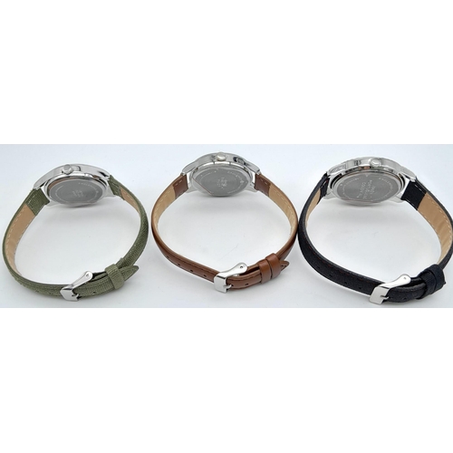 662 - A Parcel of Three Unworn Military Homage Watches Comprising; 1) 1940’s Czechoslovakian Army (40mm), ... 