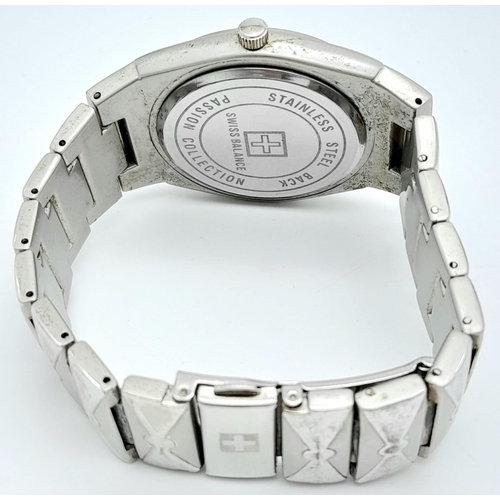 930 - An Excellent Condition Men’s Diamond Set Face Watch by Swiss Balance. 41mm Including Crown. Diamond ... 