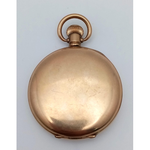 1784 - An Antique James Walker Ltd Gold Plated Half Hunter Pocket Watch. In need of repair so a/f.