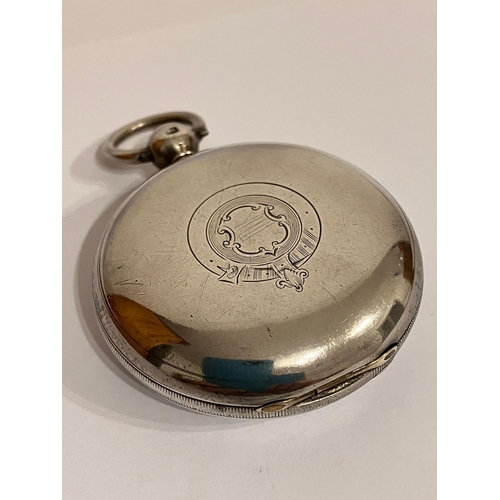 112 - Antique SILVER FULL HUNTER POCKET WATCH Having full hallmark for Edward Kirkman and company, Chester... 