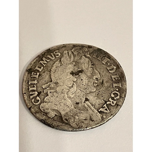 168 - 1697 WILLIAM III ( WILLIAM OF ORANGE) SILVER SIXPENCE in fine/very fine condition.