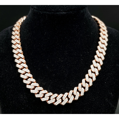 718 - A GOLD PLATED STONE SET  SILVER CHOKER NECKLACE .   128gms