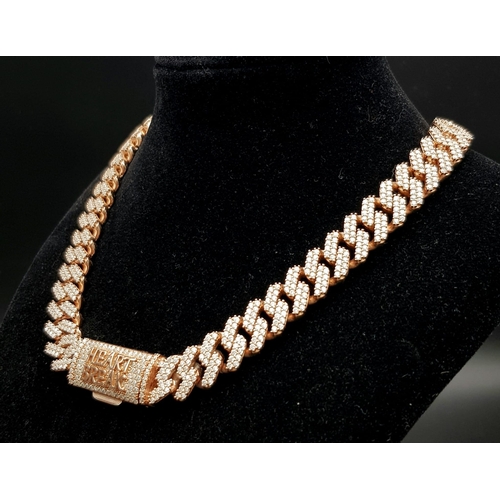 718 - A GOLD PLATED STONE SET  SILVER CHOKER NECKLACE .   128gms