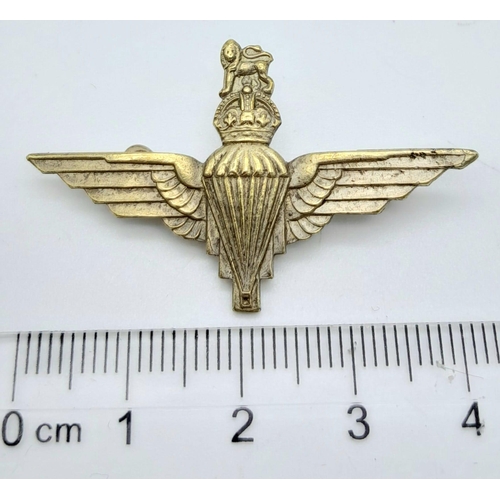 973 - WW2 Silver Parachute Regiment Lapel Badge. Many of these were given to the POWs who were captured at... 