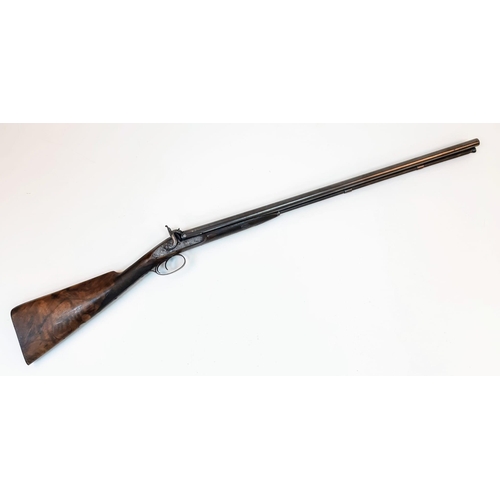 1675 - A Deactivated Vintage Charles Adams Double Barrel Shotgun. 12 gauge - double hammer. EU deactivation... 