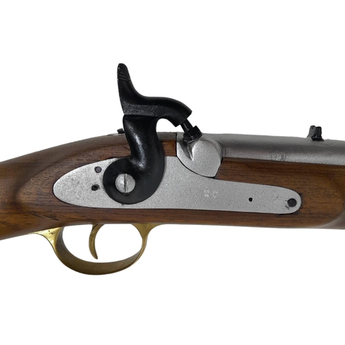 1599 - A MUZZLE LOADING BLACK POWDER RIFLE,  .75 CALIBRE
.COMES WITH A CURRENT DEACTIVATION CERTIFICATE.
NO... 