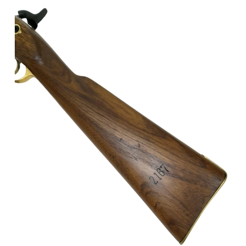 1599 - A MUZZLE LOADING BLACK POWDER RIFLE,  .75 CALIBRE
.COMES WITH A CURRENT DEACTIVATION CERTIFICATE.
NO... 