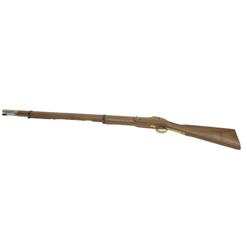 1599 - A MUZZLE LOADING BLACK POWDER RIFLE,  .75 CALIBRE
.COMES WITH A CURRENT DEACTIVATION CERTIFICATE.
NO... 