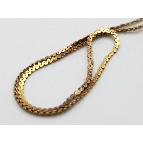 1125 - A 9K GOLD SLIM BRACELET  .    .7gm  20cms