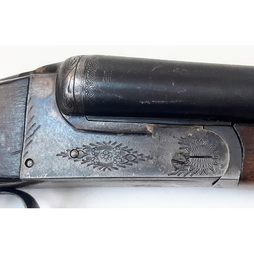 1733 - A Vintage Deactivated 12 Gauge Side by Side Sawn-Off Shotgun. This Spanish Laurona made gun has 11.5... 