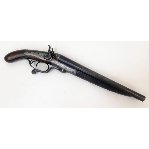 1682 - A Vintage Deactivated 20 Gauge Side by Side Sawn-Off Shotgun. This Bonehill twin hammer made gun has... 