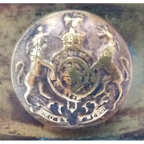 713 - WW1 Trench Art Cap made from a German Shrapnel Shell Case with British buttons. UK Mainland Sales On... 