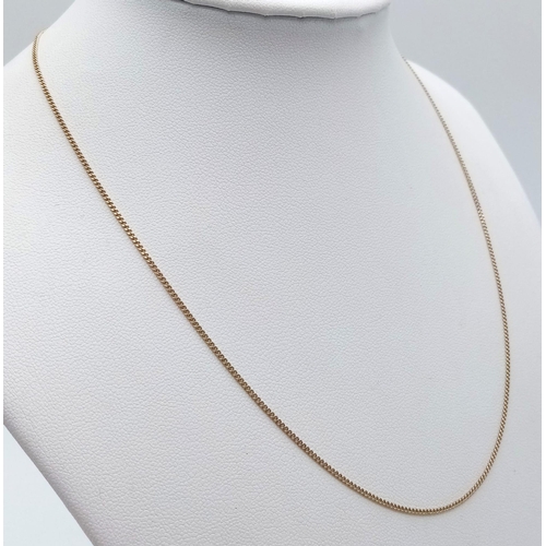 774 - A 40cms 9K GOLD INTERLINK NECK CHAIN .     1,7gms