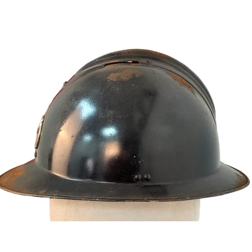 777 - WW2 French Milice Helmet. (No liner) A French political paramilitary organisation that fought to bri... 