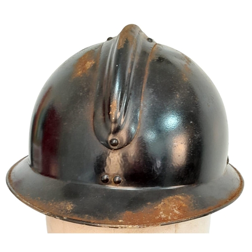 777 - WW2 French Milice Helmet. (No liner) A French political paramilitary organisation that fought to bri... 