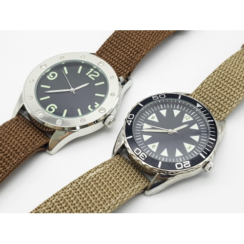 1151 - A Parcel of Two Unworn Military Homage Watches Comprising; 1) 1950’s Egyptian Naval Commander (50mm)... 