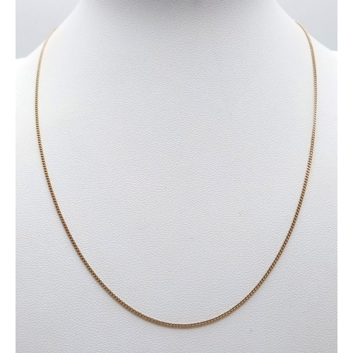 774 - A 40cms 9K GOLD INTERLINK NECK CHAIN .     1,7gms