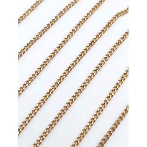 774 - A 40cms 9K GOLD INTERLINK NECK CHAIN .     1,7gms