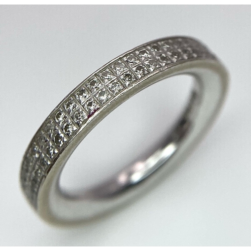 100 - A Six Ring 18K White Gold Bonanza! To include: (1) Diamond half eternity with centre diamond - Size ... 