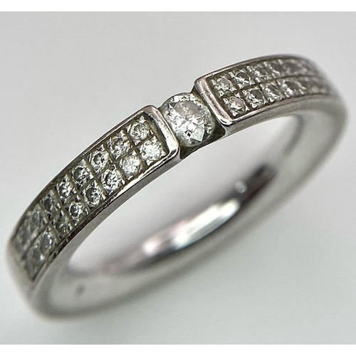 100 - A Six Ring 18K White Gold Bonanza! To include: (1) Diamond half eternity with centre diamond - Size ... 