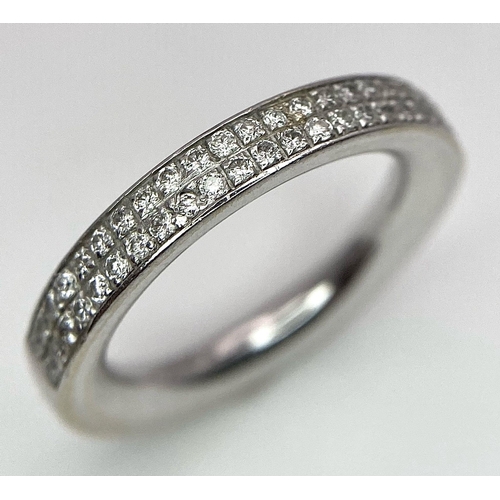 100 - A Six Ring 18K White Gold Bonanza! To include: (1) Diamond half eternity with centre diamond - Size ... 