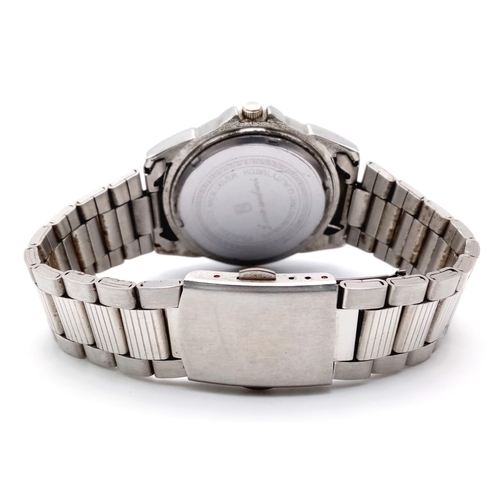 1003 - A Very Good Condition Men’s Stainless Steel Bracelet Watch by Luis Cardini. 43mm Including Crown. Fu... 