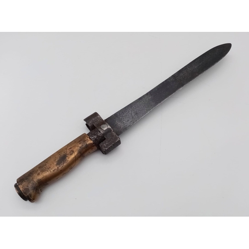 1008 - WW1 Trench Raiding Knife Made from a French Bayonet and another blade.