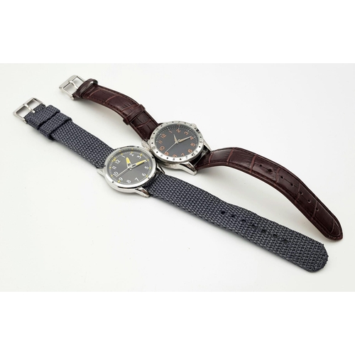 1130 - Two Unworn Military Homage Watches Comprising; 1) a 1960’s French Naval Pilot Quartz Watch (41mm Inc... 