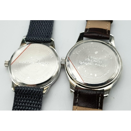 1130 - Two Unworn Military Homage Watches Comprising; 1) a 1960’s French Naval Pilot Quartz Watch (41mm Inc... 