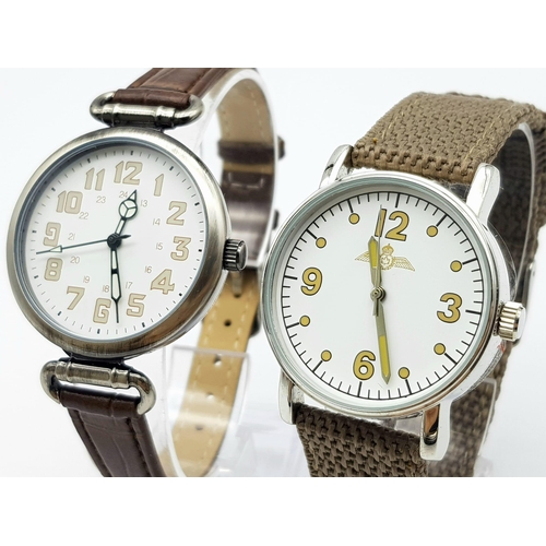 1137 - Two Unworn Military Homage Watches Comprising; 1) a 1910’s United States Expeditionary Force Quartz ... 