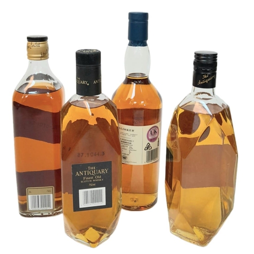 165 - Four Fantastic Bottles of Boxed Whisky. To include: 2 x Antiquarry (Delux and Finest 12 Year Old - b... 