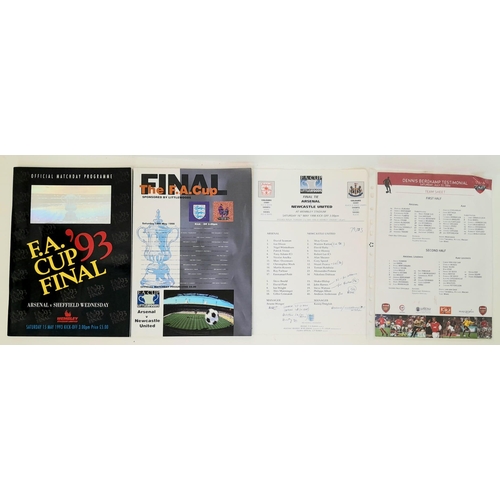 694 - Arsenal programmes from the 1980's/90's/2000's, including the 1993 FA Cup final v Sheff Weds; the 19... 