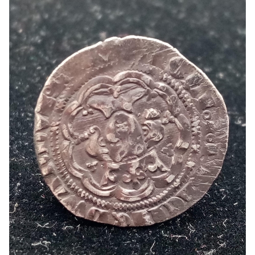 1545 - A Edward III, Pre-Treaty, Half Groat Coin.
Series D. See photos for condition.

S1575