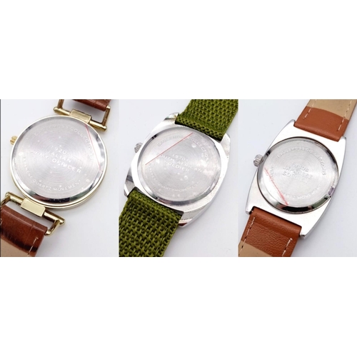 1183 - A Parcel of Three Unworn Military Homage Watches Comprising; 1) 1920’s Italian Army Officer (42mm), ... 